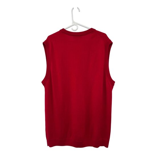 Turnbury Sweater Vest Mens 3XT Tall Merino Wool Deep Red Used - Picture 2 of 16